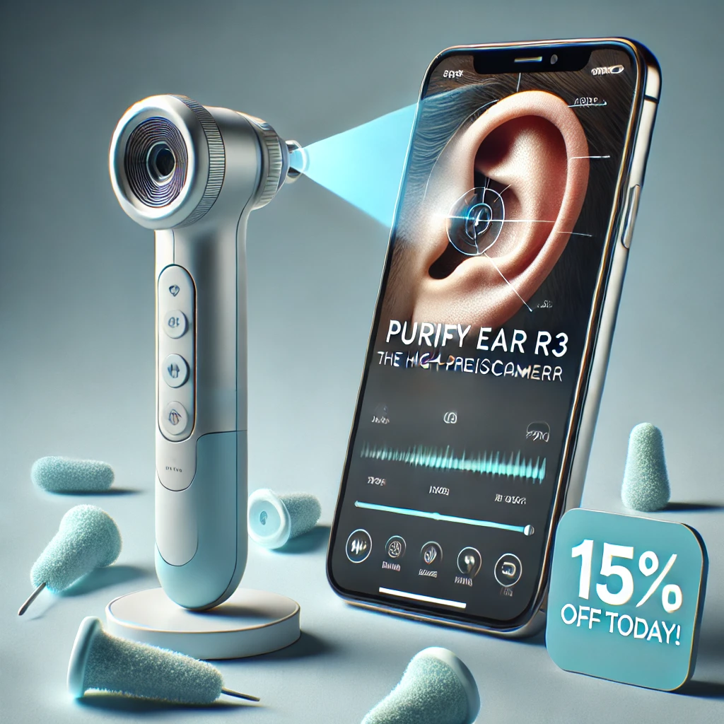 Bénéficiez aujourd’hui de -15 % pour toute commande de Purify Ear R3, la caméra de haute précision. 